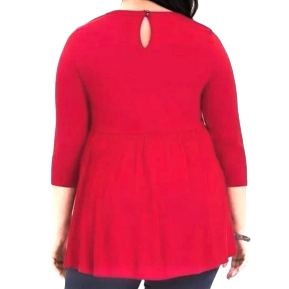 🌟SALE🌟🌺TORRID SUPER SOFT KNITS Choker Criss Cross Front Babydoll Top🌺 - Picture 12 of 16